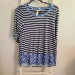 Matilda Jane Medium mixed print 3/4 sleeve top